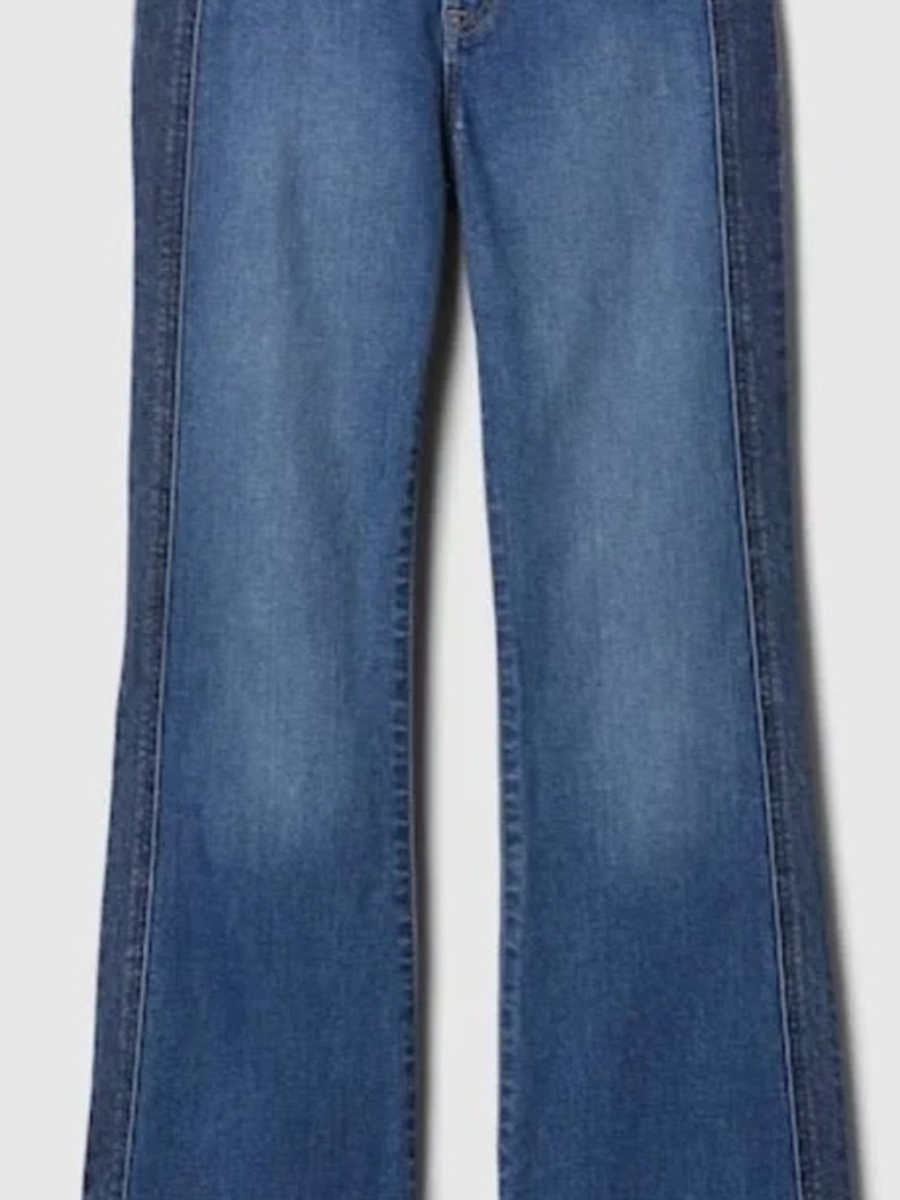 GAP 70s Flare High Rise Jeans (Medium Blue Wash with Western Detailing)